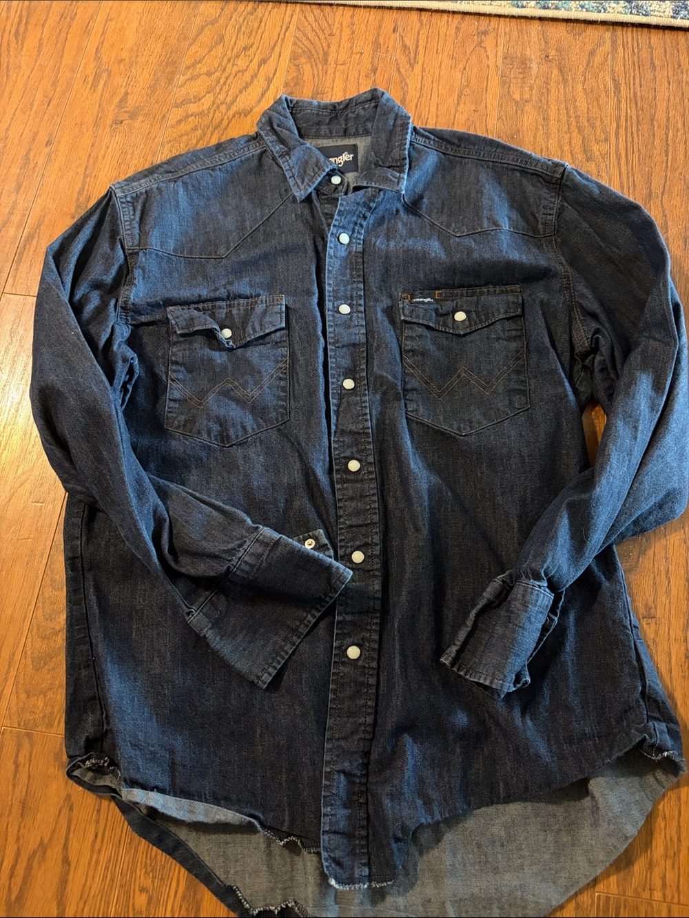 Wrangler Indigo Denim Western Shirt